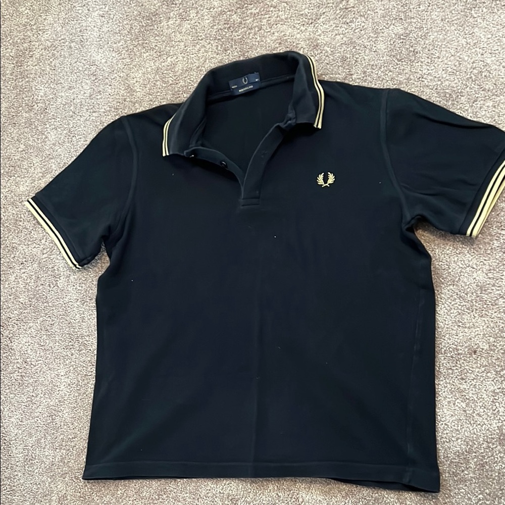 Fred Perry Black Polo Shirt